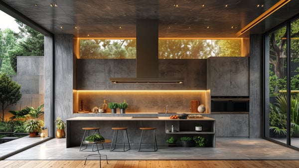 [K554] MONOTONE MINIMAL KITCHEN in Ashiya CONTINENTAL_CLASSIC