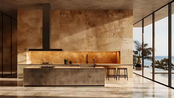 [K619] Contrast Kitchen Midwinter Noon Clear Sky — Ashiya Yamate