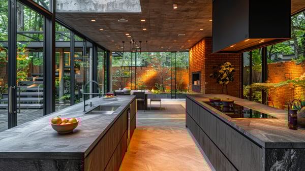 [K678] Ashiya Industrial Contrast Luxury Kitchen