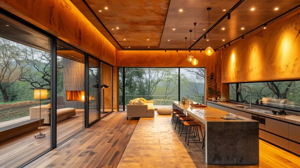 [K745] Organic Rustic Desert-Plateau Kitchen Living