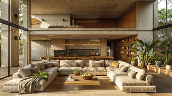 Slot-L246 [L246] Tactile Rustic Tropical Savannah Living Room