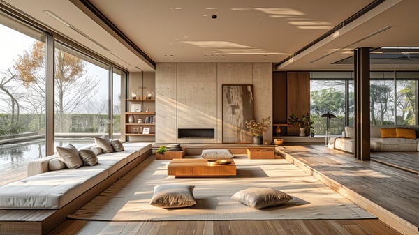 [L438] Ashiya Reflective Artistic Urban Living Room