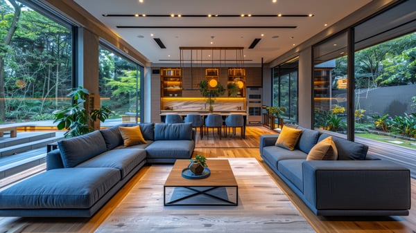 Slot-L648 [L648] Living Room with Contrasting Textures and Refined Rustic Elements