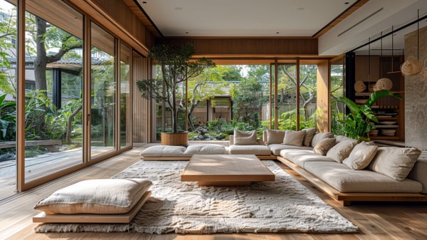 [L778] Modern Organic Industrial Living Room in Ashiya