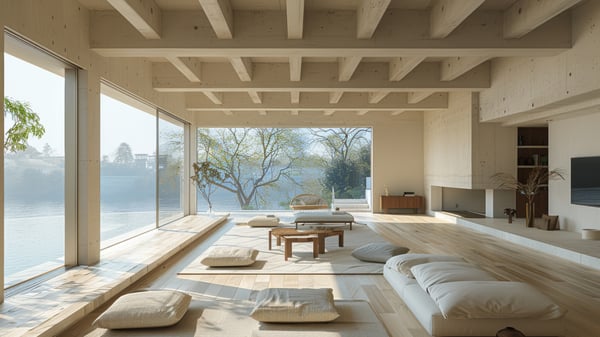 [L979] Fluid Industrial Oceanic Living Room in Ashiya Rokko