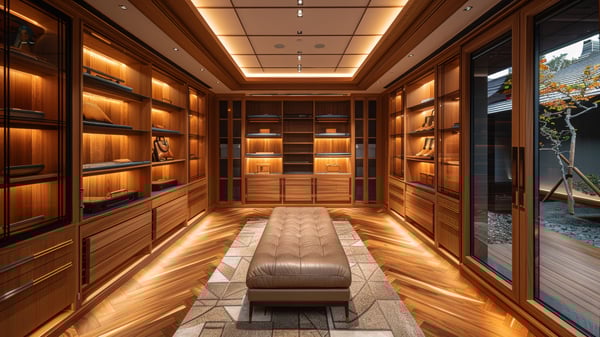 Slot-0219 The Sovereign Archive: private study with curated bookshelves and sovereign collection display / [0219] アイデンティティの祭壇：書斎とコレクションが語るプライベート聖域