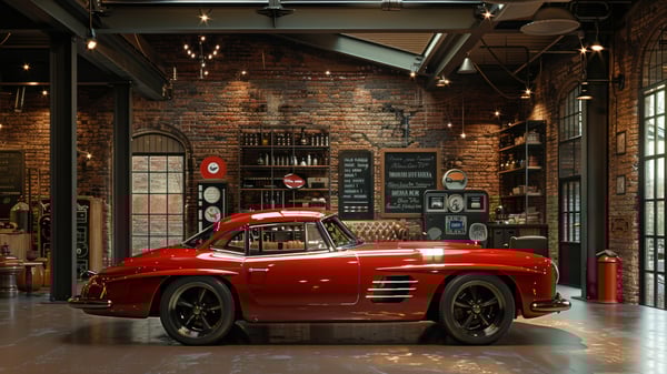 [O648] Rustic Urban Contrast Hobby Room