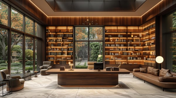 [O817] Walnut Stone Gravity Entrance Foyer