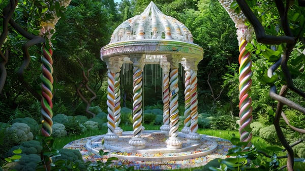 [Oaaa] The Sugar Gazebo — Octagonal Edible Garden Pavilion