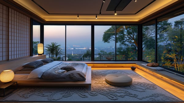[R221] J-Traditional Texture Bedroom with Osaka Bay View