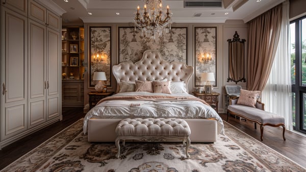 [R224] Luxurious Textured Traditional Continental Classic Dressing Room