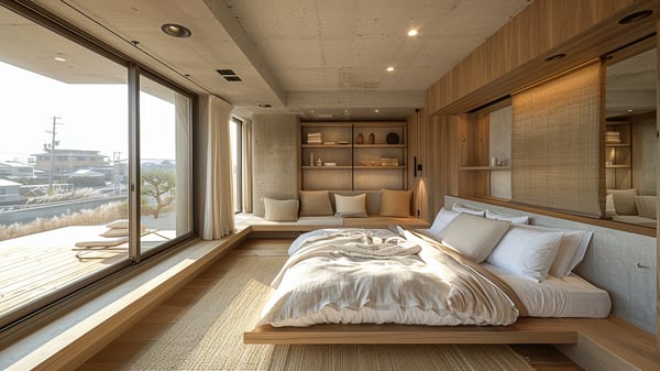 [R278] Tactile Industrial Urban Bedroom in Ashiya Rokurokuso