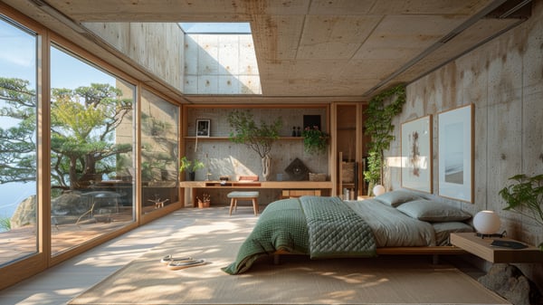 [R379] Industrial Oceanic Light-Filled Bedroom