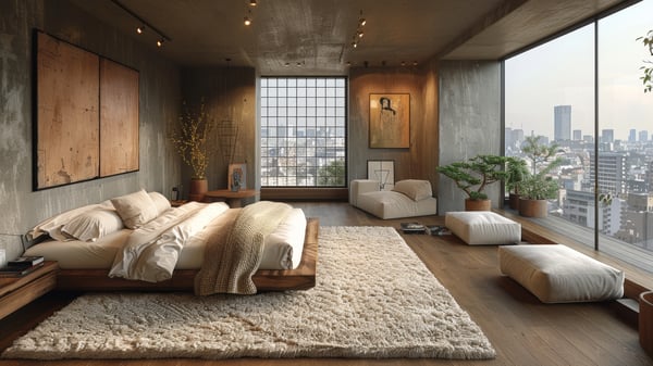 [R678] Ashiya Rokko-so Urban Industrial Contrast Bedroom
