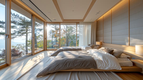 [R711] Organic Modern J-Tradition Twin Bedroom in Ashiya