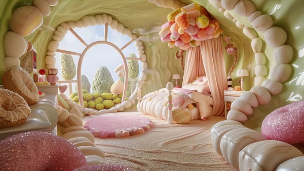 [Raaa] The Mochi Canopy Room — Edible Girl's Bedroom Sanctuary