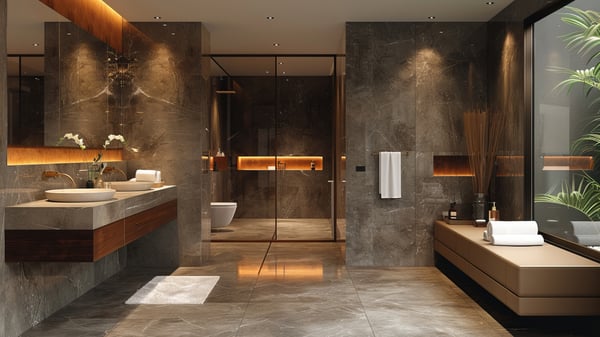 [V112] Modern Nordic Shadow Bathroom Vanity