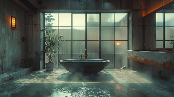 [V178] Shadow Industrial Urban-Moderate Bathroom Vanity