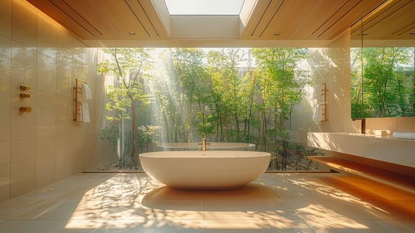 [V324] Light-Filled Traditional Continental Bathroom Vanity