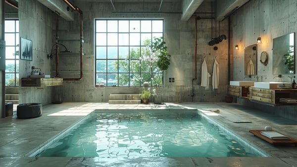 [V478] Industrial Reflection Bathroom Vanity in Ashiya