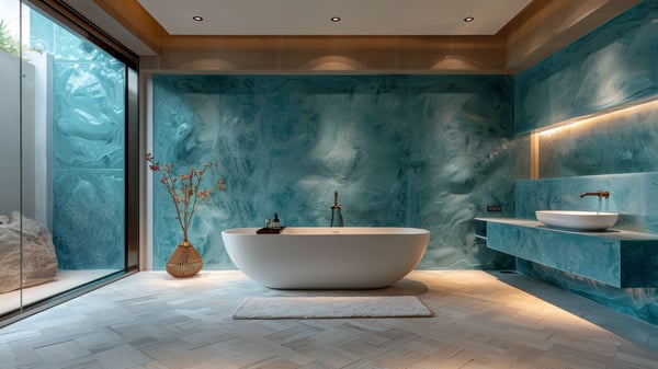 [V739] Oceanic Organic Artistic Bathroom Vanity