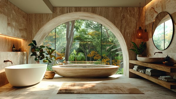 [V765] Organic Natural Desert Plateau Bathroom Vanity