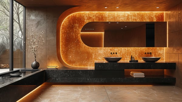 [V835] Gravity-Infused Artistic Desert Plateau Vanity