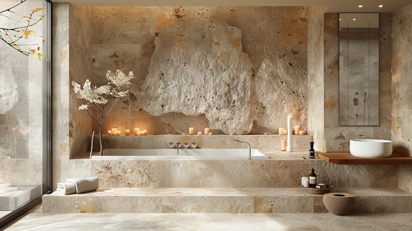 [V887] Ashiya Luxury Stone Sanctuary Bathroom