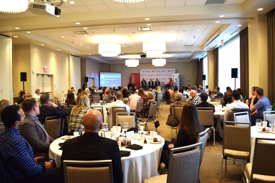 </who>A sold-out crowd of 120 attended the housing panel at the Four Points by Sheraton hotel near Kelowna airport.