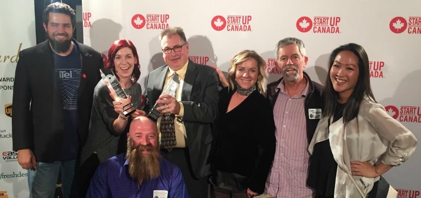 <who> The Kamloops crew at the Startup Canada Awards in 2016. Photo Credit: Kamloops Innovation</who>