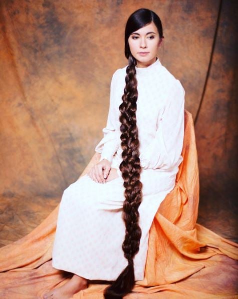 <who> Photo Credit: Instagram </who> Aliia Nasyrova, the real-life, Russian Rapunzel.