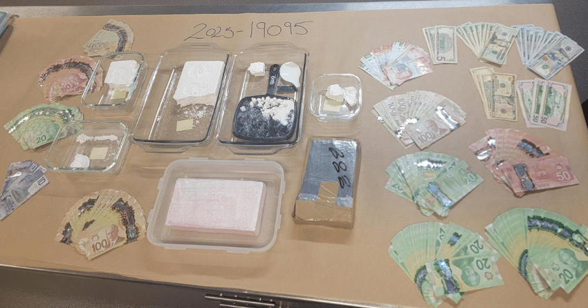 Kelowna traffic stop leads to large drug and cash seizure