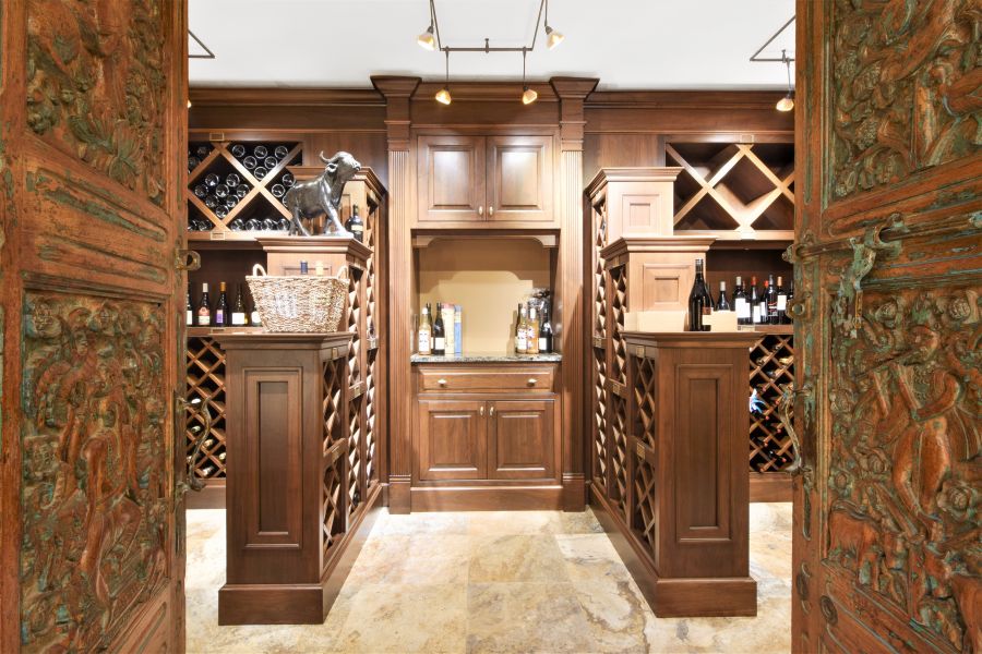 </who>Of course, a multi-million-dollar Okanagan home has to have a swanky wine cellar.