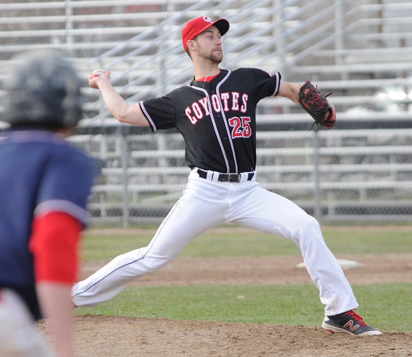 <who>Photo Credit: Lorne White/KelownaNow </who>Zac Yandeau pitched two scoreless innings in relief in a 2-0 win over the WolfPack.