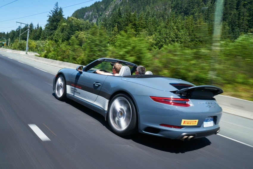 People in the Porsche Performance Tour of British Columbia.
