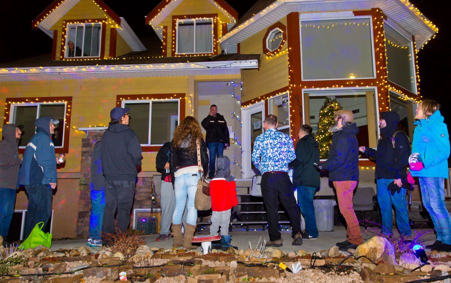 The gang readies for the light-up