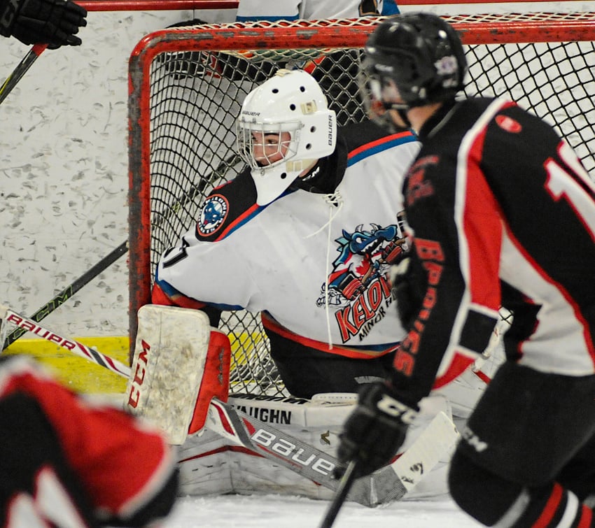 <who>Photo Credit: Lorne White/KelownaNow </who>Alex Jansen of the Central Okanagan Rockets earned MVP honours in Game 1 and posted a shutout in Game 3