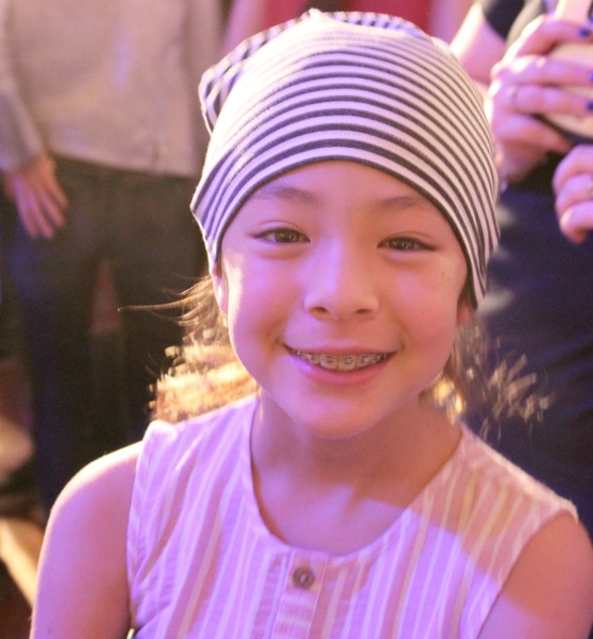 Aubrey Eammons from Modern Family, shows off her new Brok Boys hat.