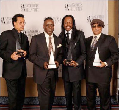 <who> Phot o Credit: Maurice White/Facebook </who> The group at the Songwriters Hall Of Fame Induction.