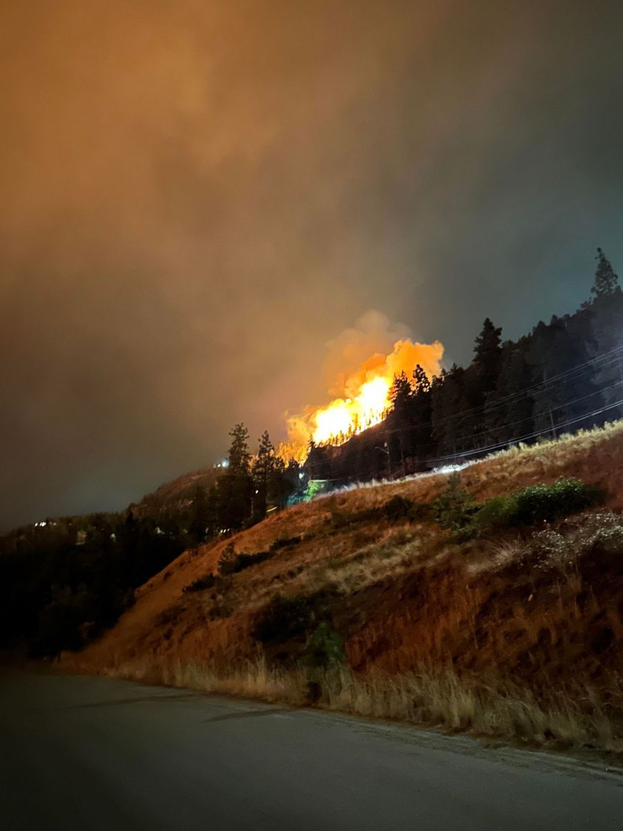 <who>Photo Credit: Contributed</who>The Kelowna fire taken from down Clifton Road.