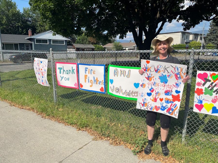 <who>Photo Credit: RDOS</who>Thankful residents were welcomed home to the Trout Creek neighbourhood on Friday.