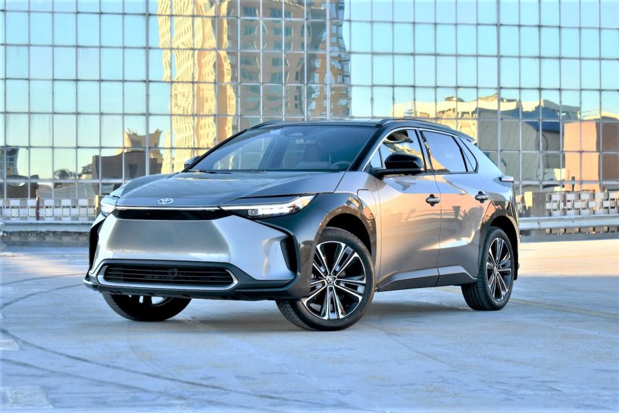 </who>The Toyota BZ4X SUV features bold styling and the environmental friendliness of all-electric power.
