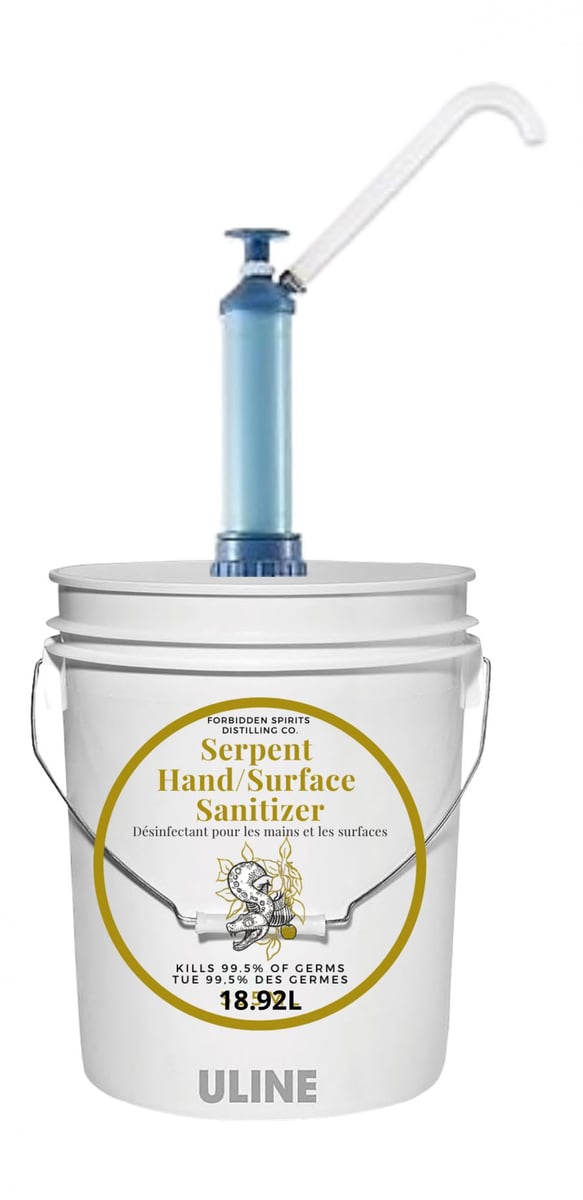 </who>Forbidden Spirits' COVID pivot included Serpent Hand/Surface Sanitizer.