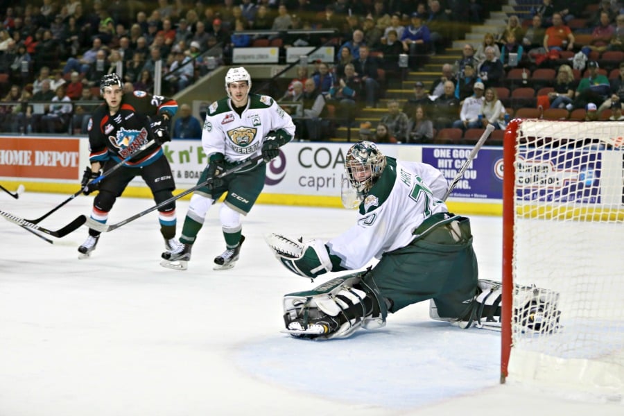 <who>Photo Credit: KelownaNow</who>The Rockets appeared intimidated by the league's leading goaltender on Wednesday.