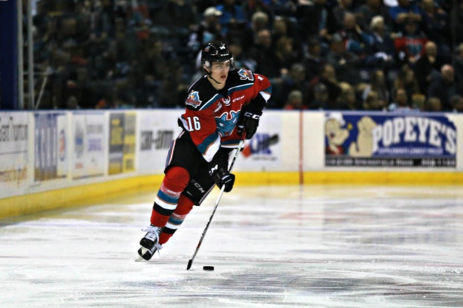<who>Photo Credit: KelownaNow</who>With Tyson Baillie, Justin Kirkland and Rourke Chartier moving on this season, Kole Lind has stepped up to fill the role of scoring leader for the Rockets.