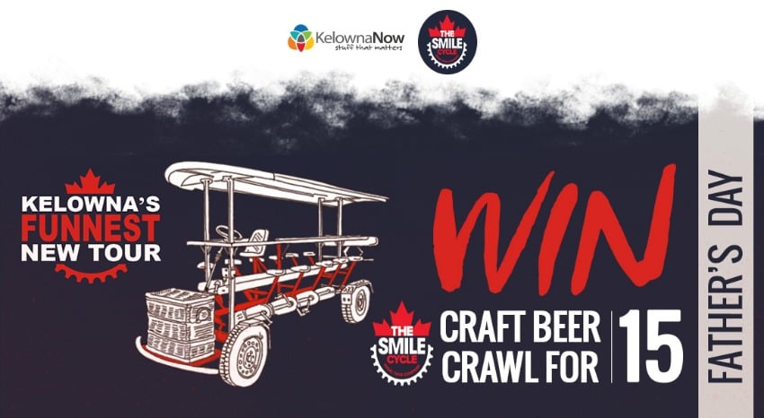 Closed – Contest Alert! Win a 15-person Craft Beer Crawl with Smile Cycle Tours!