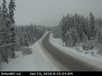 <who> Photo Credit: BC Highway Cams </who> McCulloch, Hwy 33, just south of the Big White turnoff.