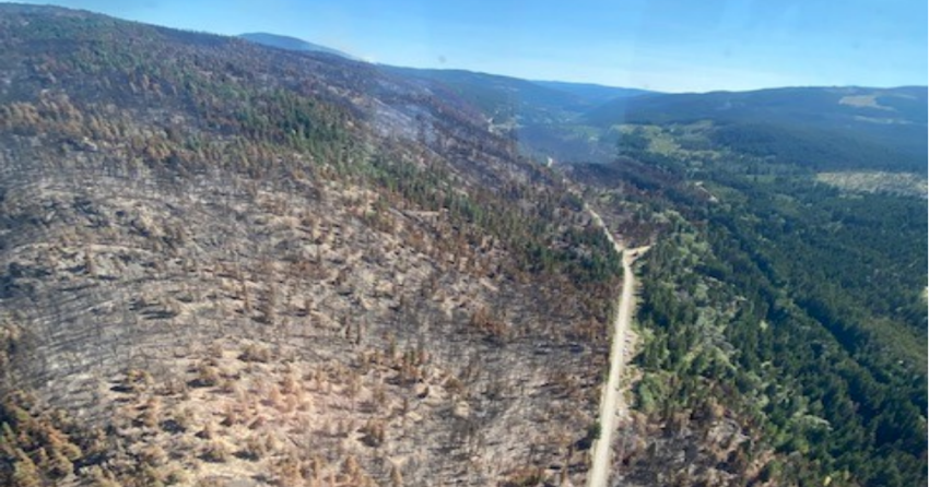 <who> Photo Credit: BCWS</who> Coquihalla Corridor, facing south, Aug. 29.