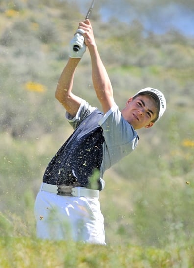 <who>Photo Credit: Lorne White/KelownaNow </who>Matthew Hopley leads Mustangs by carding a 75 at Valley tourney.