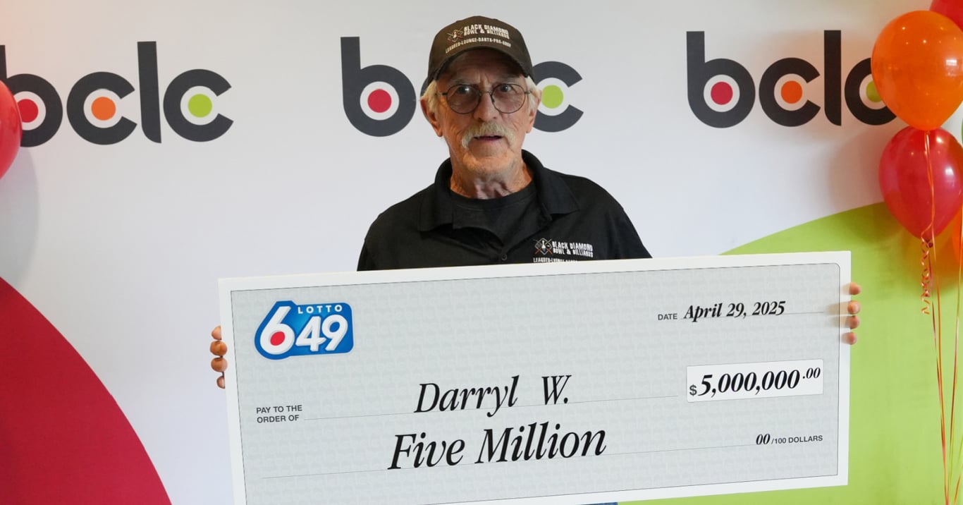 BC man will gift large portion of $5M lotto jackpot to siblings and kids